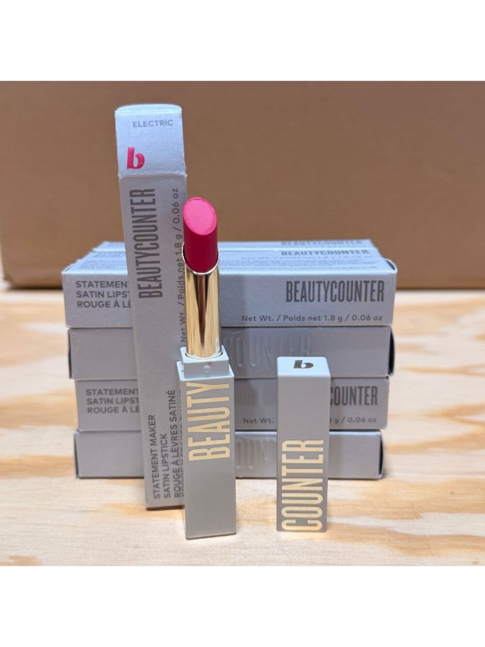Beauty Counter Statement Maker Satin Lipstick - Electric
